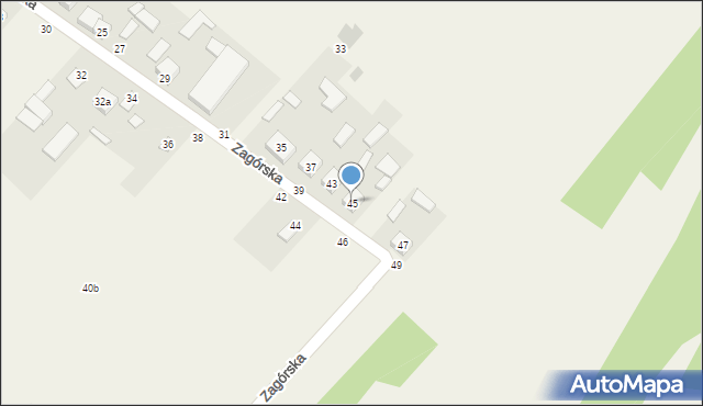 Orońsko, Zagórska, 45, mapa Orońsko