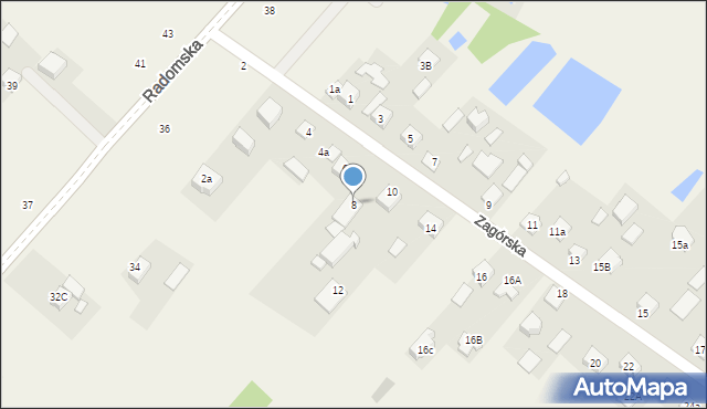 Orońsko, Zagórska, 8, mapa Orońsko