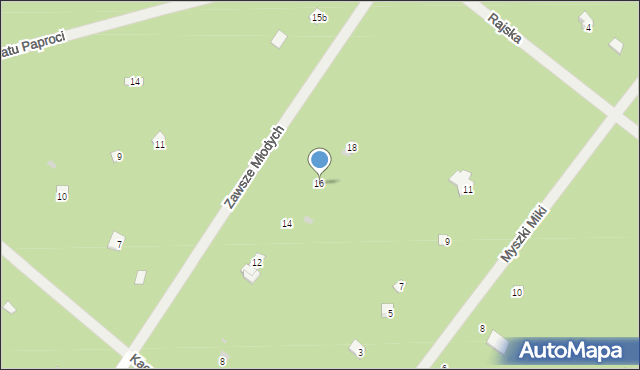 Osiedle Wilga, Zawsze Młodych, 16, mapa Osiedle Wilga