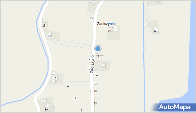 Osiek, Zaolszynie, 28, mapa Osiek