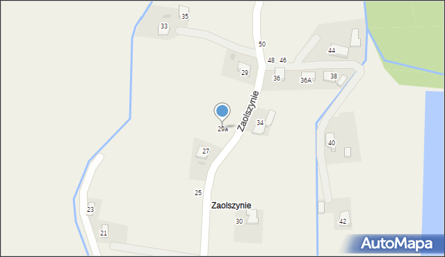 Osiek, Zaolszynie, 29a, mapa Osiek