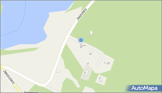 Osiek, Za Jeziorem, 12, mapa Osiek