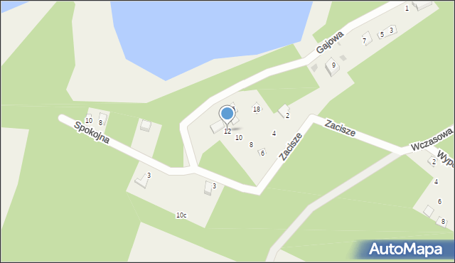 Osiek nad Wisłą, Zacisze, 12, mapa Osiek nad Wisłą