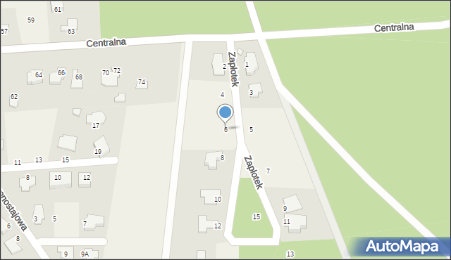 Osielsko, Zapłotek, 6, mapa Osielsko