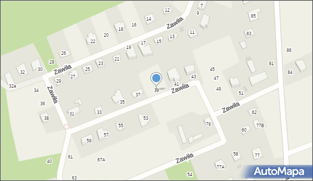 Osowiec, Zawiła, 39, mapa Osowiec