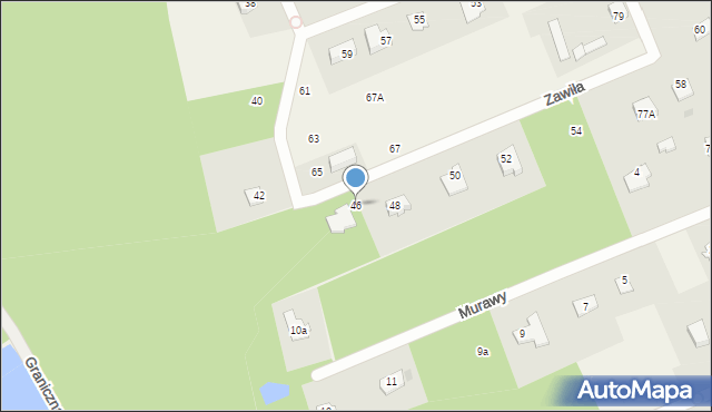 Osowiec, Zawiła, 46, mapa Osowiec