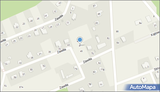 Osowiec, Zawiła, 47, mapa Osowiec