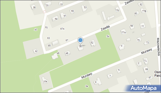 Osowiec, Zawiła, 50, mapa Osowiec