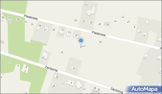 Ossy, Zaciszna, 17, mapa Ossy