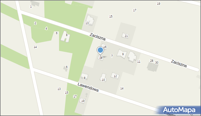 Ossy, Zaciszna, 18, mapa Ossy