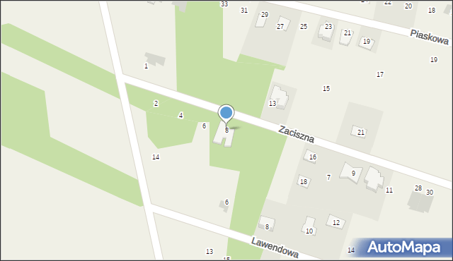 Ossy, Zaciszna, 8, mapa Ossy