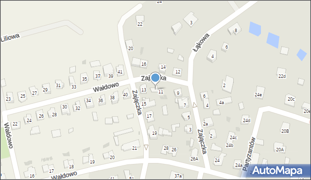 Ostróda, Zajączka Józefa, gen., 13A, mapa Ostróda