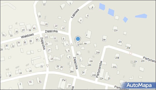 Ostróda, Zajączka Józefa, gen., 4, mapa Ostróda