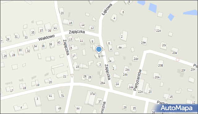 Ostróda, Zajączka Józefa, gen., 5, mapa Ostróda