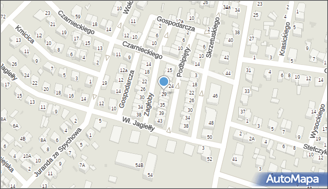 Ostrołęka, Zagłoby Jana Onufrego, 29, mapa Ostrołęka