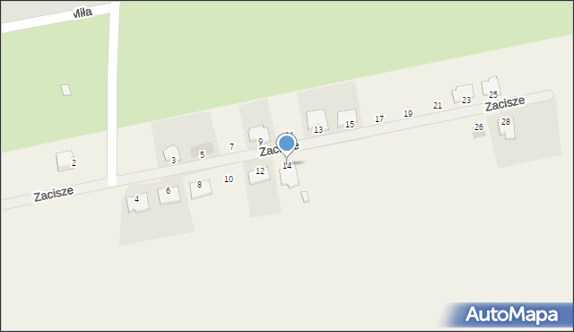 Ostrów, Zacisze, 14, mapa Ostrów