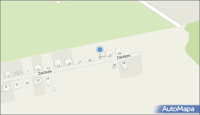 Ostrów, Zacisze, 21, mapa Ostrów