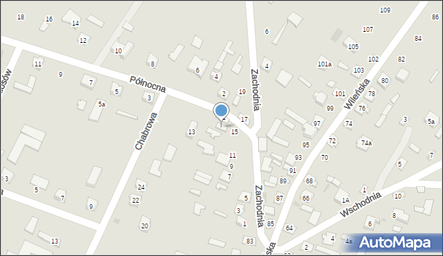 Ostrów Mazowiecka, Zachodnia, 15A, mapa Ostrów Mazowiecka