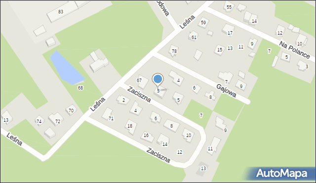 Ostrów Mazowiecka, Zaciszna, 3, mapa Ostrów Mazowiecka