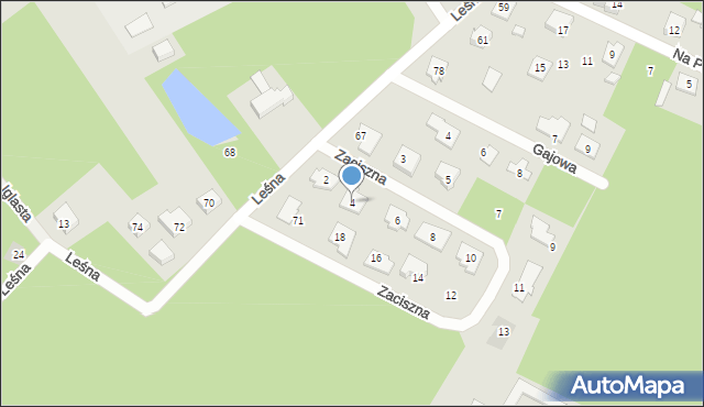 Ostrów Mazowiecka, Zaciszna, 4, mapa Ostrów Mazowiecka