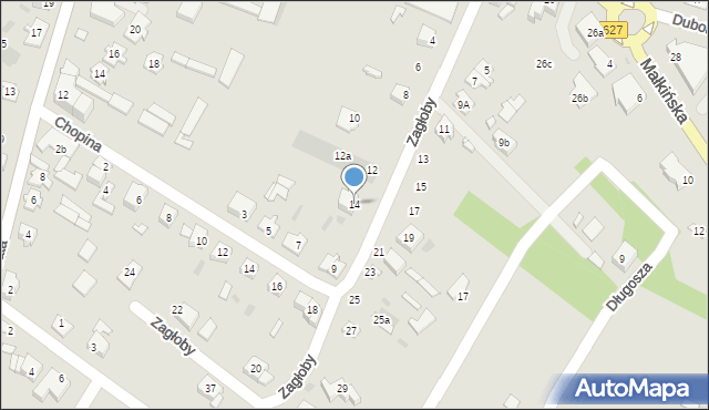 Ostrów Mazowiecka, Zagłoby Jana Onufrego, 14, mapa Ostrów Mazowiecka