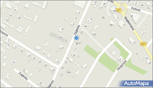 Ostrów Mazowiecka, Zagłoby Jana Onufrego, 15, mapa Ostrów Mazowiecka