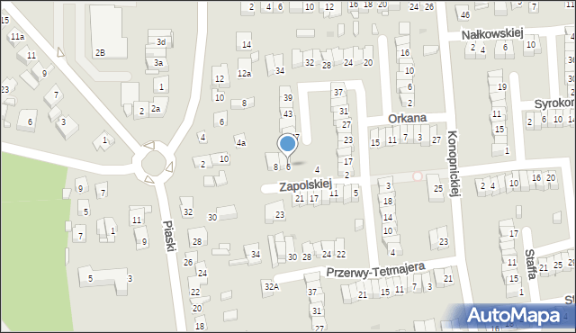 Ostrowiec Świętokrzyski, Zapolskiej Gabrieli, 6, mapa Ostrowiec Świętokrzyski