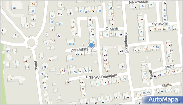 Ostrowiec Świętokrzyski, Zapolskiej Gabrieli, 9, mapa Ostrowiec Świętokrzyski