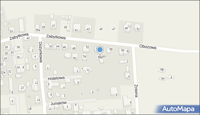Ostrowo, Zabytkowa, 56a, mapa Ostrowo