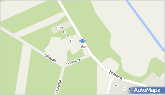 Ostrowy nad Okszą, Zadworna, 85e, mapa Ostrowy nad Okszą