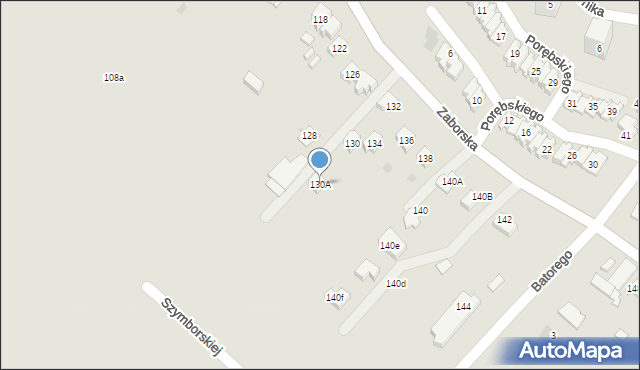 Oświęcim, Zaborska, 130A, mapa Oświęcimia