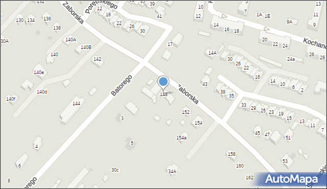 Oświęcim, Zaborska, 148, mapa Oświęcimia