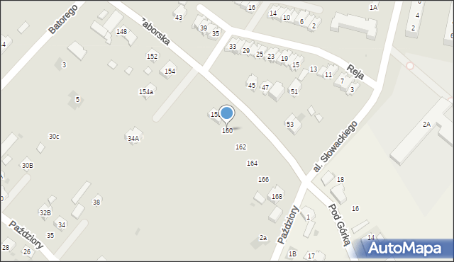 Oświęcim, Zaborska, 160, mapa Oświęcimia