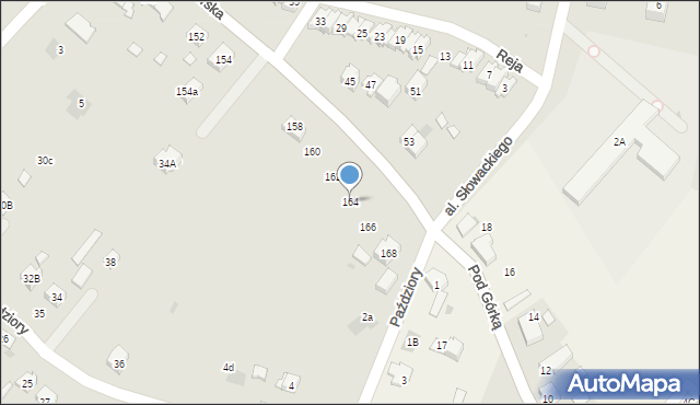 Oświęcim, Zaborska, 164, mapa Oświęcimia