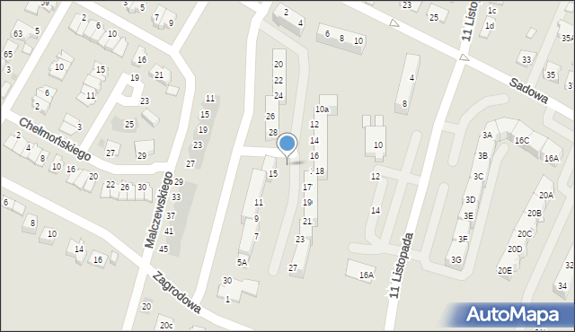 Oświęcim, Zagrodowa, 135, mapa Oświęcimia