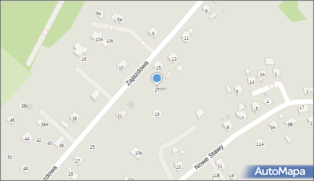 Oświęcim, Zajazdowa, 17, mapa Oświęcimia