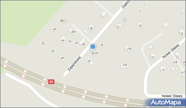 Oświęcim, Zajazdowa, 27, mapa Oświęcimia