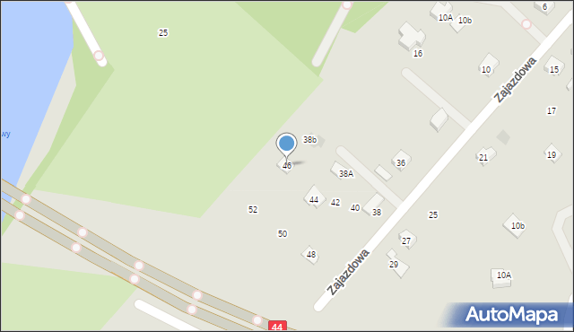 Oświęcim, Zajazdowa, 46, mapa Oświęcimia