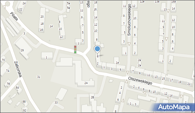 Oświęcim, Zawidzkiego Jana Wiktora, 4, mapa Oświęcimia