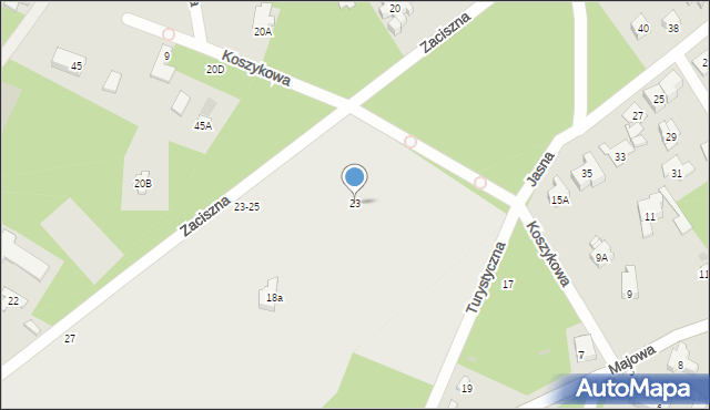 Otwock, Zaciszna, 23, mapa Otwock