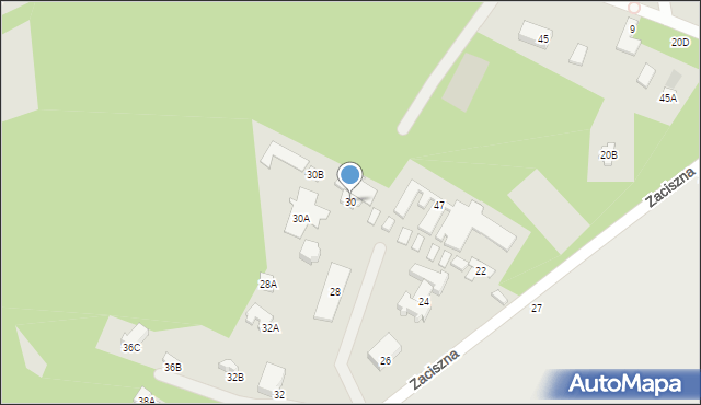 Otwock, Zaciszna, 30, mapa Otwock