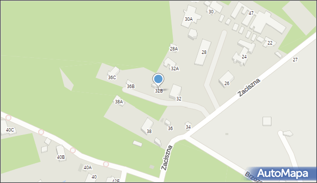 Otwock, Zaciszna, 32B, mapa Otwock