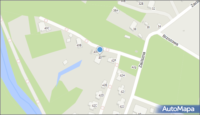 Otwock, Zaciszna, 40, mapa Otwock