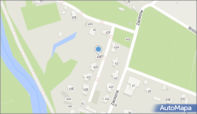 Otwock, Zaciszna, 42E, mapa Otwock