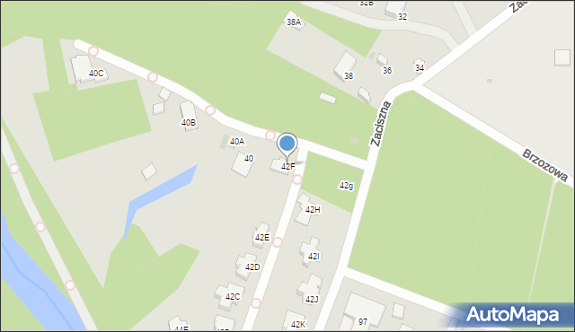 Otwock, Zaciszna, 42F, mapa Otwock