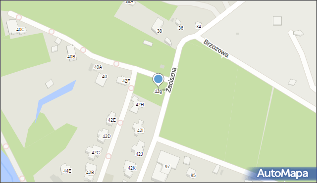 Otwock, Zaciszna, 42g, mapa Otwock