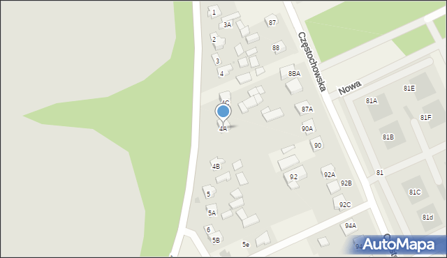 Otwock Mały, Zamkowa, 4A, mapa Otwock Mały