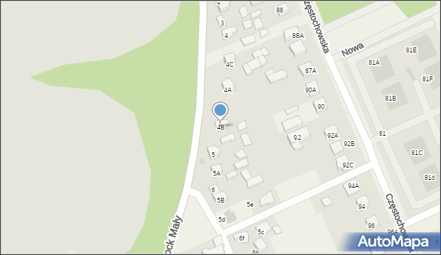 Otwock Mały, Zamkowa, 4B, mapa Otwock Mały