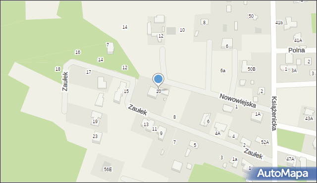 Owczarnia, Zaułek, 10, mapa Owczarnia