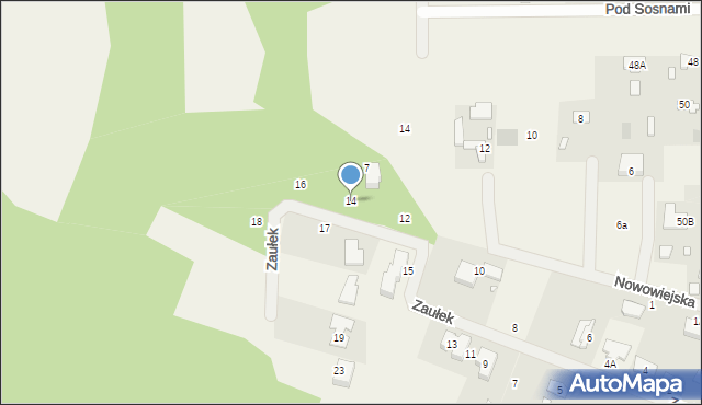 Owczarnia, Zaułek, 14, mapa Owczarnia